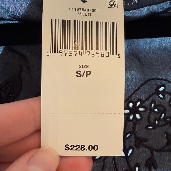 Ralph Lauren 100% Silk Embroidered Boho Tunic Blouse Dress Cover Up Versatile - Picture 8 of 8